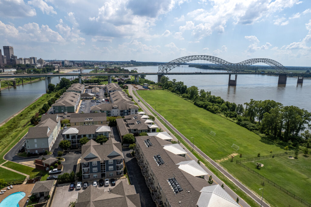 View of downtown Memphis and Mud Island
